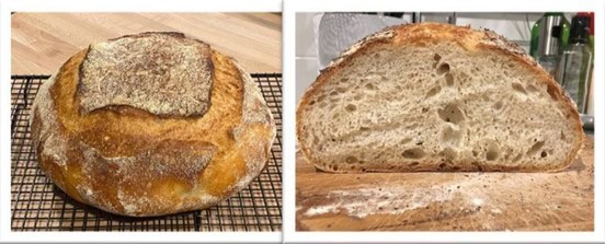 Delicious homemade bread with a golden crust, perfect for garden gatherings and culinary events.