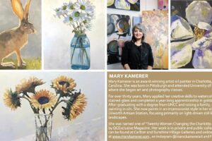 Artwork displayed at Charlotte Garden Club's 2025 Art in the Garden event.